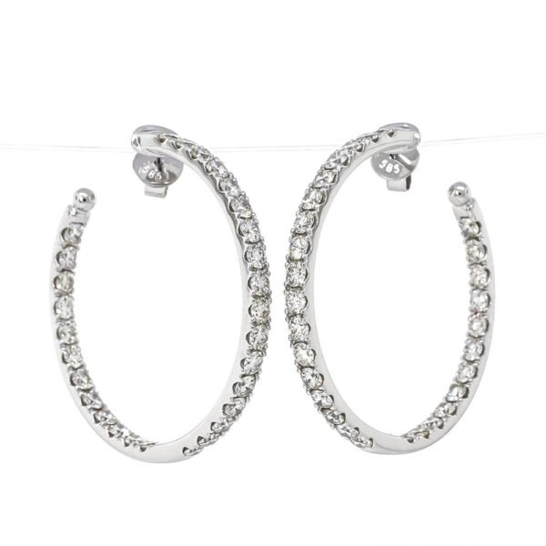 Angled Post Hoop Earrings