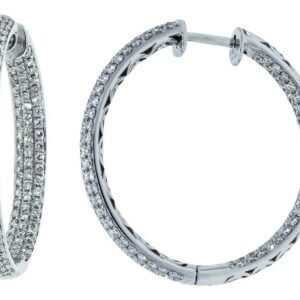 Diamond Fashion Hoop Earrings