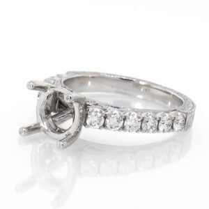 Diamond Shank Hidden Halo Ring Mounting