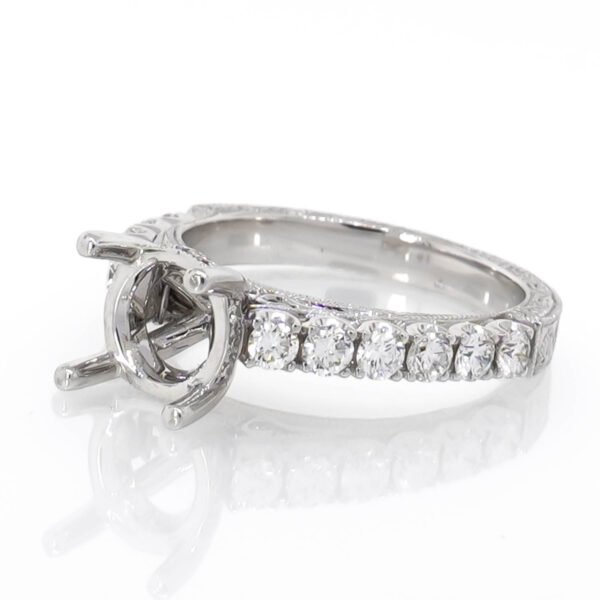 Diamond Shank Hidden Halo Ring Mounting