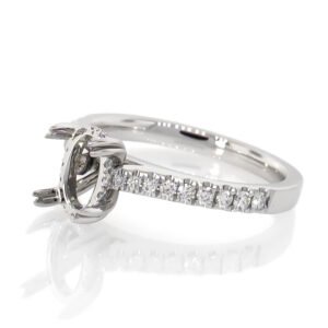 Diamond Shank Hidden Halo Ring Mounting