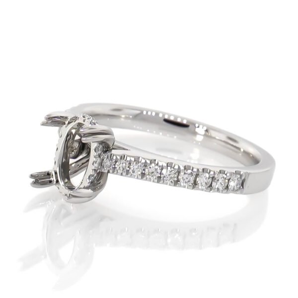 Diamond Shank Hidden Halo Ring Mounting