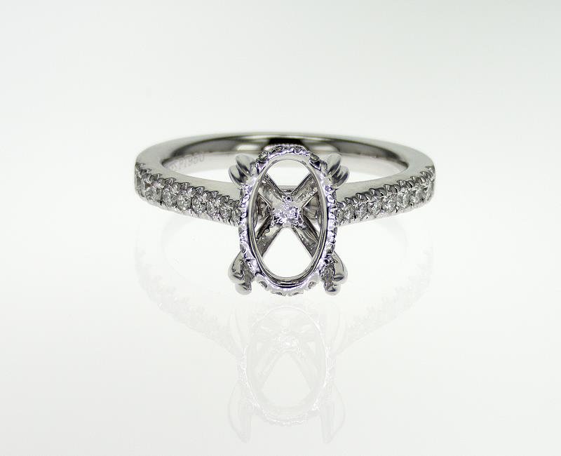 Diamond Shank Hidden Halo Ring Mounting
