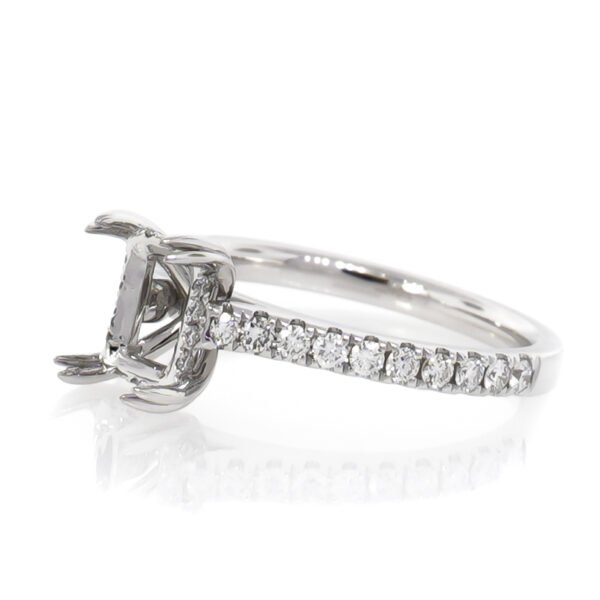 Diamond Shank Hidden Halo Ring Mounting