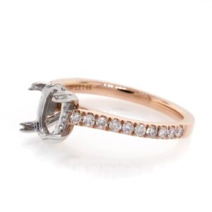 Diamond Shank Hidden Halo Ring Mounting