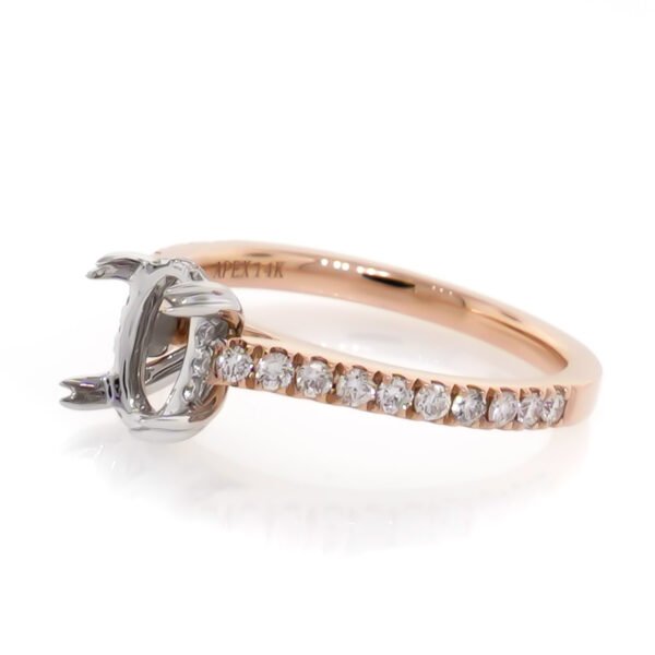 Diamond Shank Hidden Halo Ring Mounting