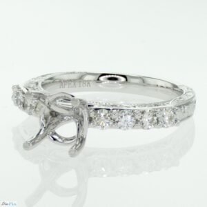 Diamond Shank Hidden Halo Ring Mounting