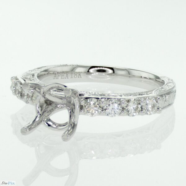 Diamond Shank Hidden Halo Ring Mounting