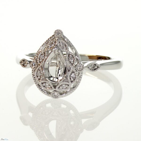 Antique Style Accented Ring Mounting
