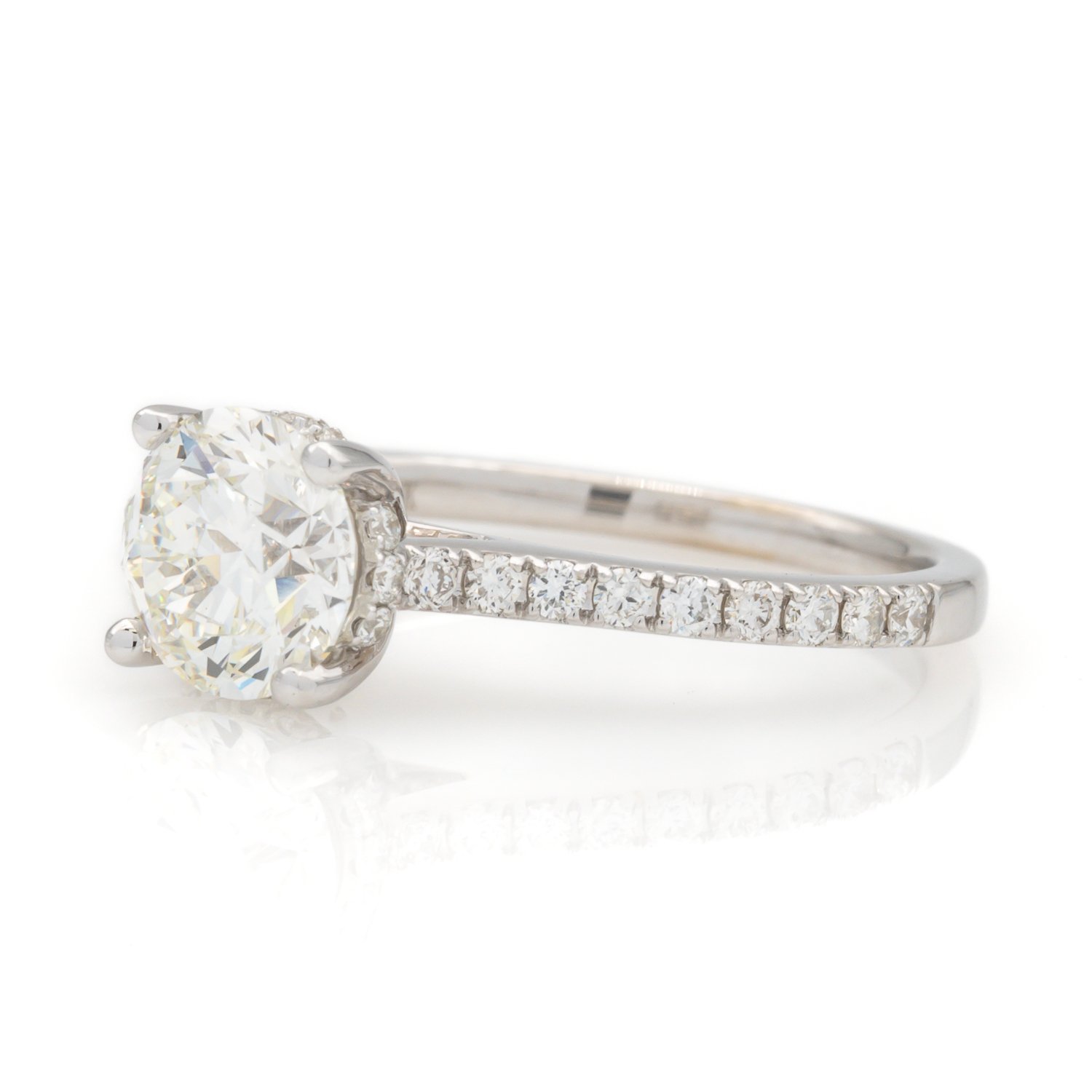 Diamond Shank Hidden Halo Ring