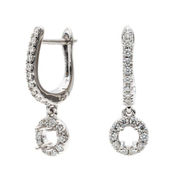 Drop Halo Earrings Mounting