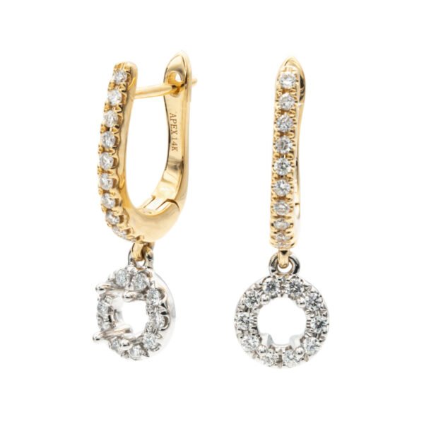 Drop Halo Earrings Mounting