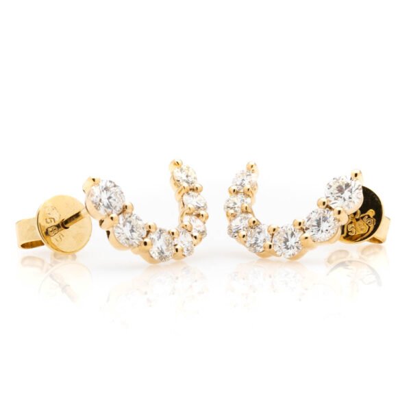 Diamond Huggie Hoop Earrings