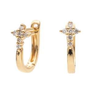 Cross Huggie Hoop Earrings