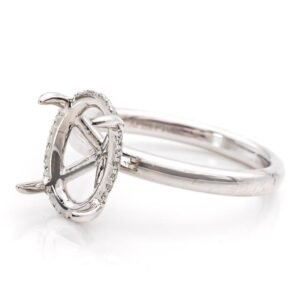 Fancy Shape Hidden Halo Ring Mounting