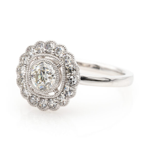 Antique Style Halo Ring