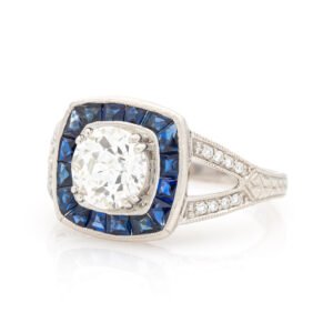 Gemstone Halo Ring