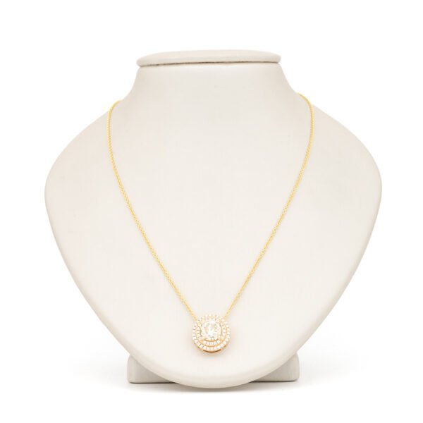 Round Double Halo Pendant