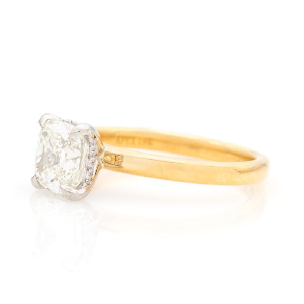 Two-Tone Hidden Halo Ring