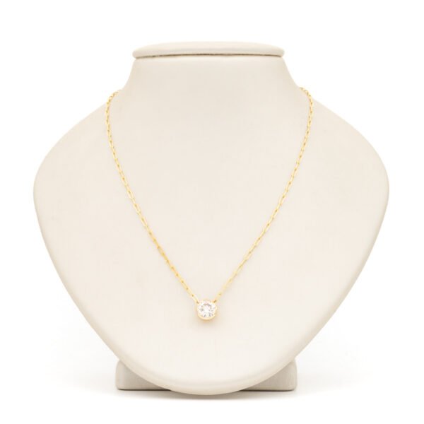 Bezel Set Solitaire Pendant