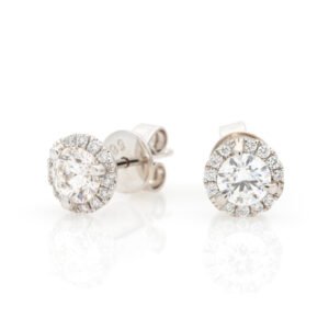 Round Halo Earrings