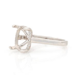 Fancy Shape Hidden Halo Ring Mounting