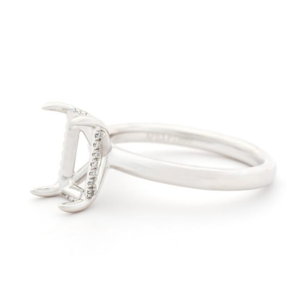 Fancy Shape Hidden Halo Ring Mounting