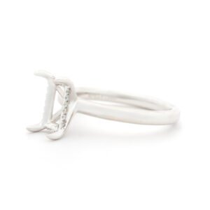 Fancy Shape Hidden Halo Ring Mounting