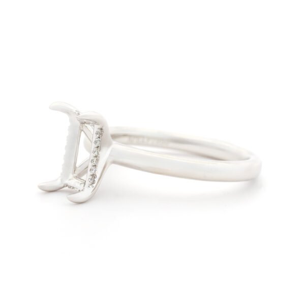 Fancy Shape Hidden Halo Ring Mounting