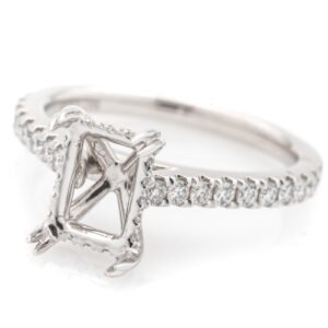 Diamond Shank Hidden Halo Ring Mounting