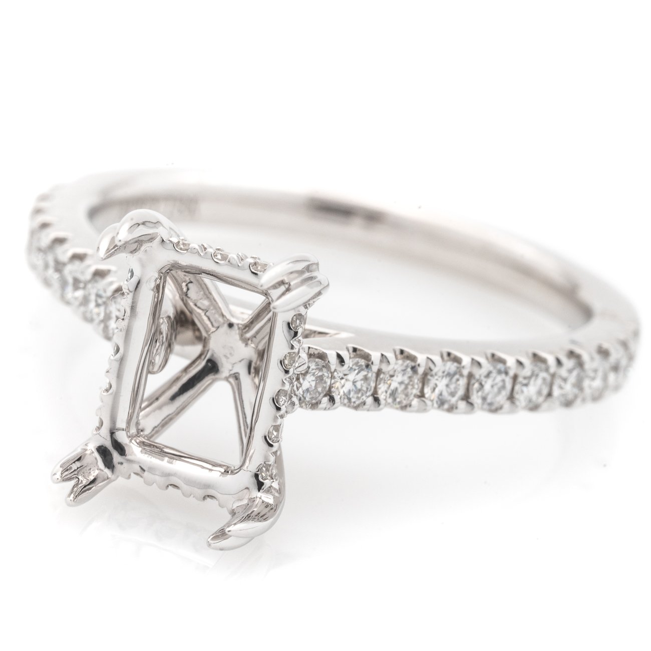 Diamond Shank Hidden Halo Ring Mounting