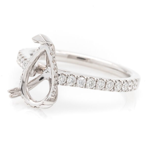 Diamond Shank Hidden Halo Ring Mounting