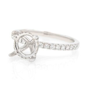 Diamond Shank Hidden Halo Ring Mounting