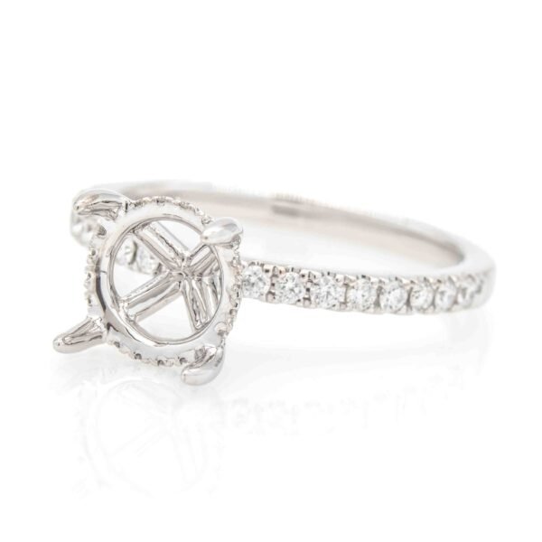Diamond Shank Hidden Halo Ring Mounting