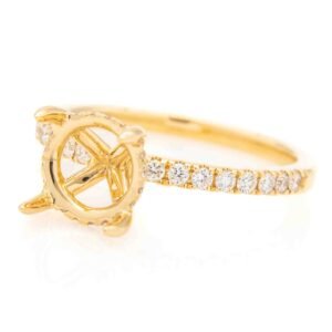 Diamond Shank Hidden Halo Ring Mounting