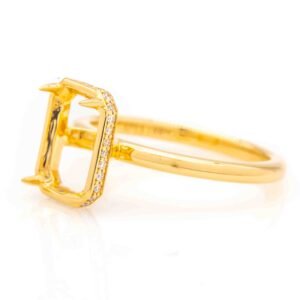 Fancy Shape Hidden Halo Ring Mounting