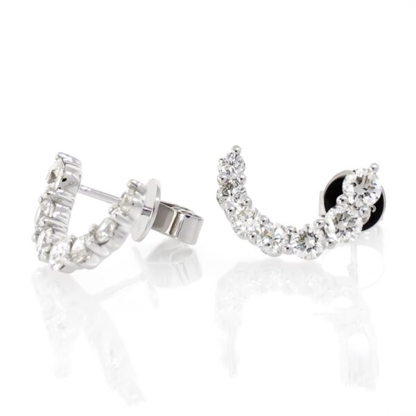 Diamond Huggie Hoop Earrings
