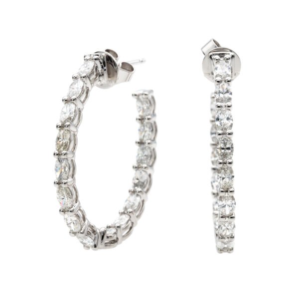 Fancy Shape Hoop Earrings