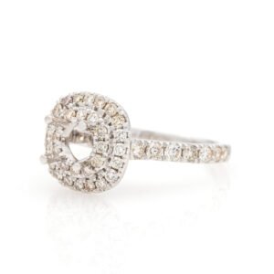CU Shaped Double Halo Ring Mounting