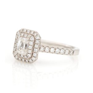Fancy Shape Double Halo Ring