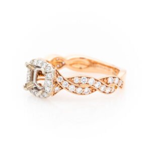 Gemstone Halo Ring