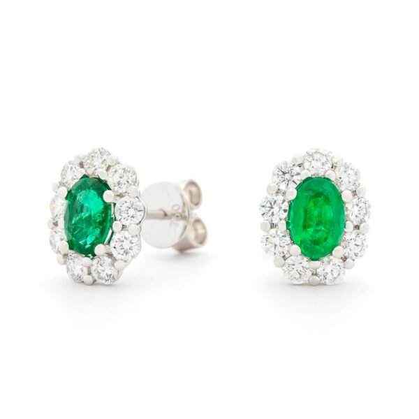 Gemstone Halo Earrings