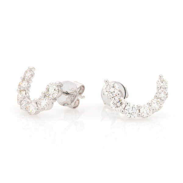 Diamond Huggie Hoop Earrings