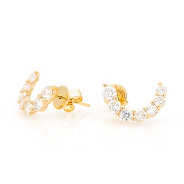 Diamond Huggie Hoop Earrings