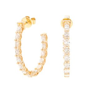 Fancy Shape Hoop Earrings