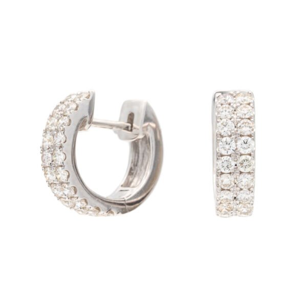 2 Row Huggie Hoop Earrings