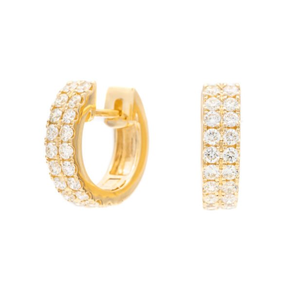 2 Row Huggie Hoop Earrings