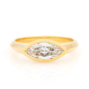 East-West Solitaire Ring