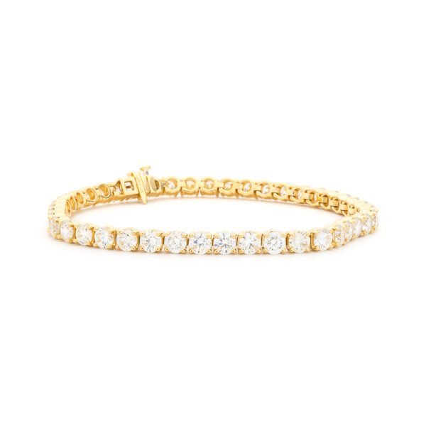 Solid/Rounded Link Tennis Bracelet