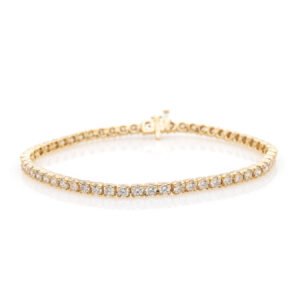 Solid/Rounded Link Tennis Bracelet
